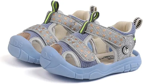 Miniatura 2 de Sandalias de verano para niños pequeños, sandalias deportivas para niños, puntera cerrada, correa atlética, zapatos de agua para playa
