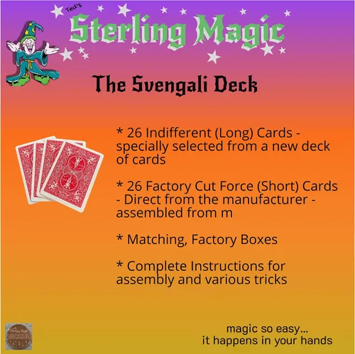 Miniatura 4 de Ted's Sterling Magic Bicicleta Svengali Deck Trick en la parte trasera roja, traje de espadas, elige tu carta de fuerza (cuatro)