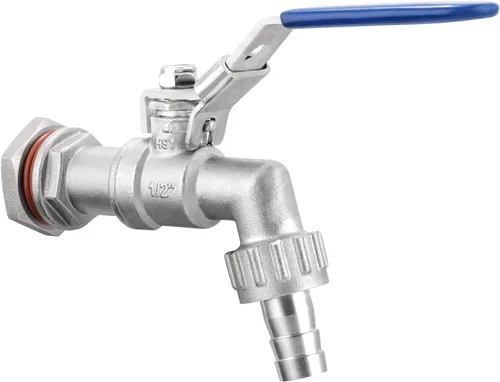 Miniatura 8 de 1/2" NPT Válvula de bola de acero inoxidable mamparo sin soldadura conveniente para construir la tetera casera del brebaje/el tún del puré