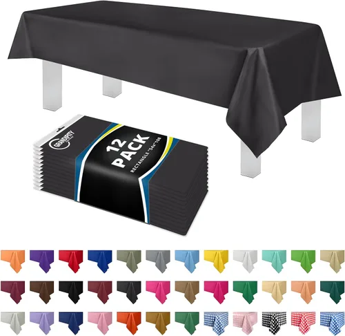 Miniatura 37 de Mantel de plástico de alta calidad - 54 in. x 108 pulgadas. Grandipity - Mantel rectangular (6 y 12 unidades), Agua (Aqua)