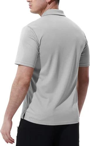 Miniatura 3 de TBMPOY Polo para hombre con bolsillo, manga corta, secado rápido, informal, para deportes al aire libre