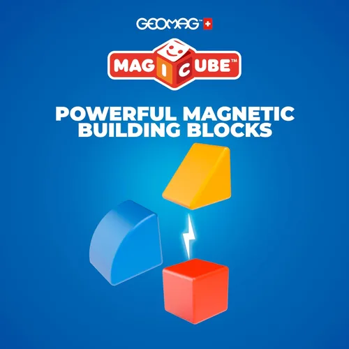 Miniatura 9 de Geomag Magicube Bloques magnéticos para niños de 1 a 5 años Juegos de juguetes de construcción STEM hechos en Suiza Múltiples (MAGICUBE_9PCS)