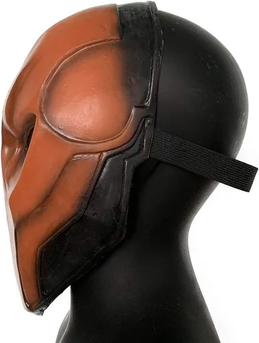 Miniatura 5 de Deathstroke - Máscara de látex de superhéroe de Arkham City para Halloween, accesorios de cosplay