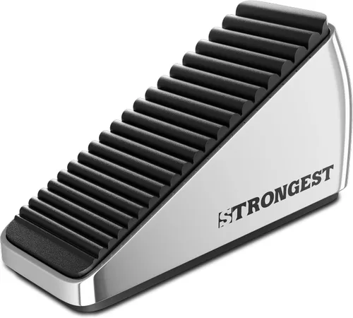 Miniatura 20 de STRONGEST HOME Topes de puerta ajustables XL con resorte, cuña resistente de 3 pulgadas para entradas gruesas y de gran tamaño, agarre de goma Negro
