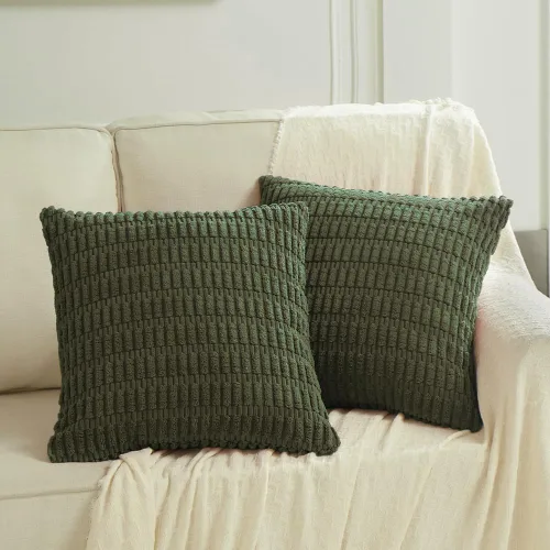Miniatura 31 de Fancy Homi - Paquete de 2 fundas de almohada decorativas estilo bohemio de 16 x 16 pulgadas para sala de estar, sofá, cama, funda de cojín cuadrada