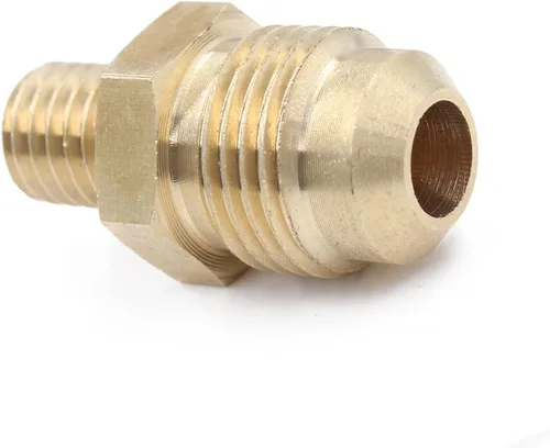 Miniatura 4 de MENSI Pulverizador de boquilla de chorro de gas propano de latón, orificio de 0.0772 pulgadas (0.0772 pulgadas) con destello macho de 3/8 pulgadas