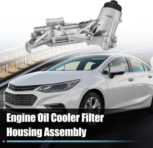Miniatura 2 de X AUTOHAUX 93186324 Conjunto de adaptador de carcasa de filtro de aceite del enfriador de aceite del motor con juntas para Chevy Aveo para Chevrolet
