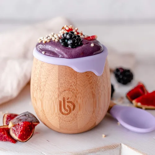 Miniatura 2 de bamboo bamboo Baby and Dinky - Vaso de bambú para niños pequeños, con borde de goteo de silicona para protección de dientes y encías, capacidad