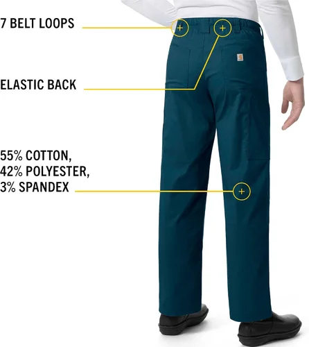 Miniatura 4 de Carhartt Rugged Flex Ripstop Scrubs para pantalones de trabajo de pierna recta con cargo para hombres