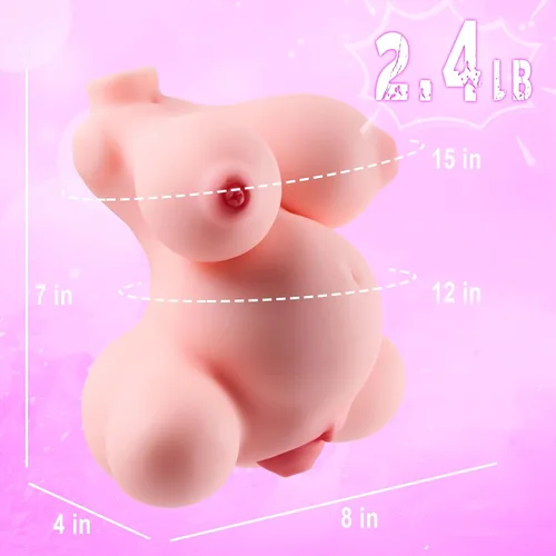 Miniatura 2 de Muñecas sexuales de 2.4 libras para hombres, masturbador masculino para hombre, vagina realista con prolapso, mujer embarazada, torso femenino
