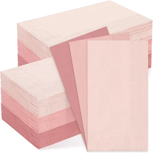 Miniatura 10 de Whaline Paquete de 150 Servilletas Marrones de 6.5 x 6.5 Pulgadas, Servilletas de Papel Desechables de 3 Colores con Tema Marrón de Otoño