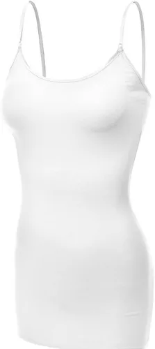 Miniatura 41 de Emmalise Camisola larga casual básica para mujer, con tirantes ajustables, top en capas