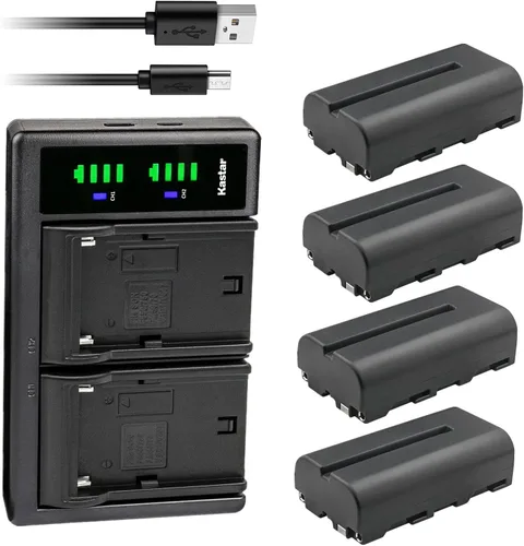 Miniatura 8 de Kastar Paquete de 2 baterías NP-F550/NP-F570 y cargador USB LTD2 compatible con Godox GM55 5.5 pulgadas 4K HDMI pantalla táctil en cámara, LEDP-120C