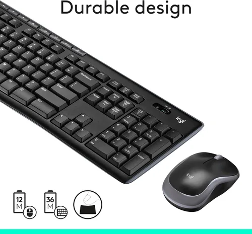 Miniatura 6 de Logitech MK270 - Combo de teclado y mouse inalámbrico para Windows, 2.4 GHz, 8 teclas multimedia, PC, portátil, teclado inalámbrico y mouse compacto