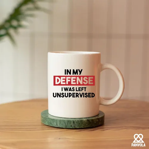 Miniatura 6 de Panvola In My Defense I Was Left Unsupervised - Taza de cerámica sarcástica de 11 onzas para compañero de trabajo Classmate Novedoso vaso