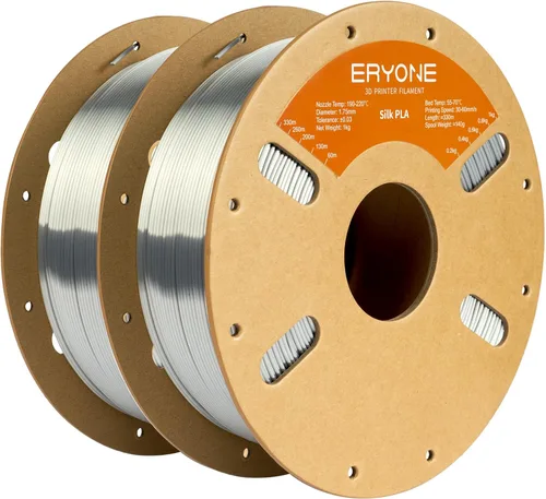 Miniatura 39 de ERYONE Filamento de ácido poliláctico (PLA) de seda bicolor para impresora 3D, de 1.75 mm +/- 0.03 mm, carrete de cartón de 1 kg (2.2 libras)