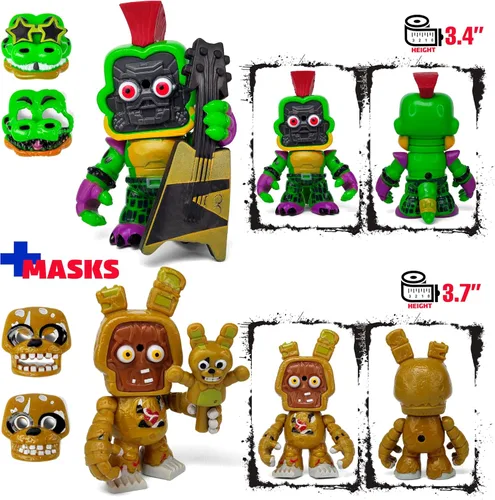 Miniatura 4 de Juego de 12 piezas inspiradas en el juego de cinco noches en Freddys Toys Colección de mini figuras con máscaras Figura de acción de FNAF