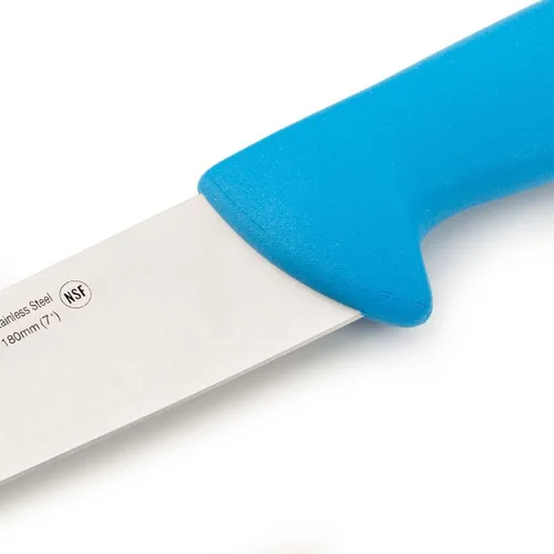 Miniatura 4 de Arcos Cuchillo de carnicero Range de acero inoxidable nitrum de 7 pulgadas. Cuchillo para carne. Mango azul de polipropileno. Sistema