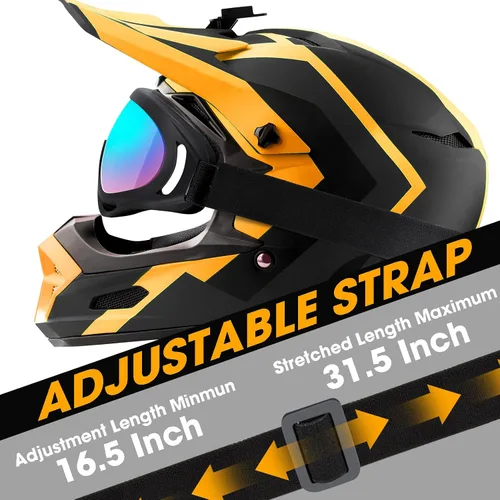 Miniatura 3 de MAMBAOUT Gafas de motocicleta para niños, paquete de 2 gafas de carreras todoterreno para niños y niñas