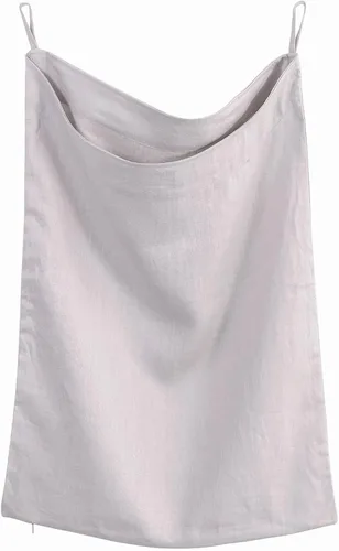 Miniatura 10 de Amazhiyu Pure Linen - Bolsa para colgar sobre la puerta con cremallera inferior para guardar ropa sucia, color azul cian