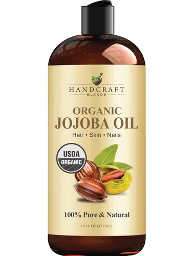 Miniatura 7 de Handcraft Blends Aceite de jojoba orgánico USDA prensado en frío 8 onzas líquidas 100% puro y natural para cabello, piel y cara Aceite