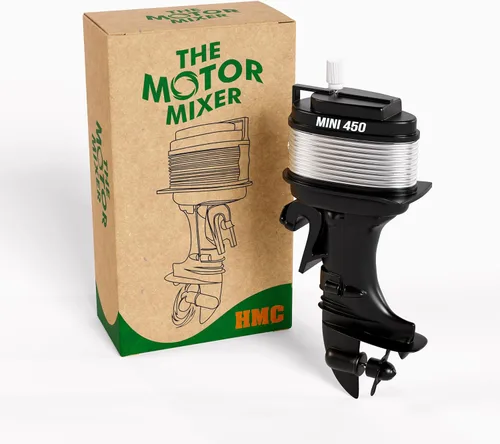 The Motor Mixer por HMC - Novedoso mezclador de café con motor de barco, mini agitador de motor de barco, funciona con tazas, tazas y vasos,