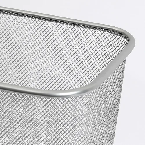 Miniatura 3 de Ybmhome Papelera de malla de acero rectangular con parte superior abierta para oficina y hogar 8x12x12 Pulgadas 1042s (1, Plata)