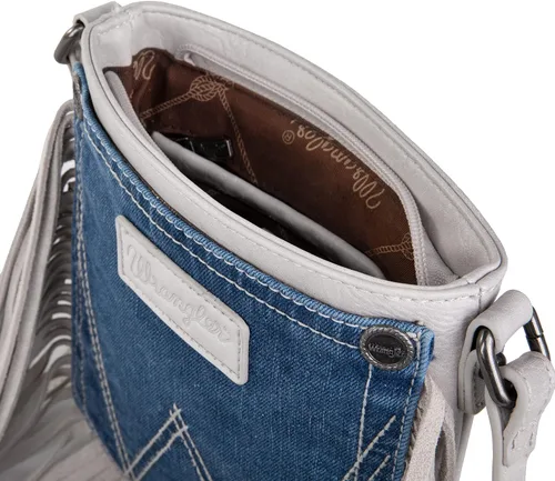 Miniatura 3 de Wrangler Denim Fringe Purse for Women Western Crossbody Bag