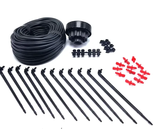 Miniatura 4 de Kit de cultivo de goteo de 12 plantas – Kit de burbuja/colector de riego hidropónico para iniciación – Incluye tubo de distribución de 100 pies