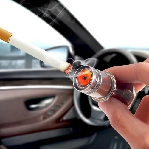 Miniatura 5 de Encendedor de cigarrillos para automóvil con misiles de fuego y botón de expulsión, enchufe de encendedor de 12 V, accesorios de repuesto