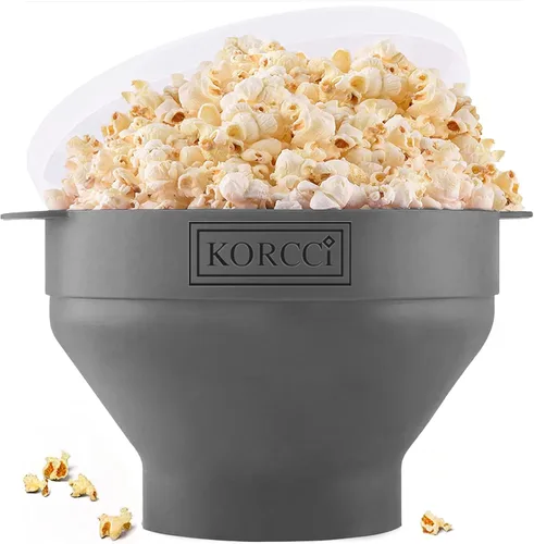 Miniatura 21 de El Original Korcci Palomitero de Silicona para Microondas, Palomitero para Microondas, Tazón Plegable para Hacer Palomitas en Microondas, No Azul