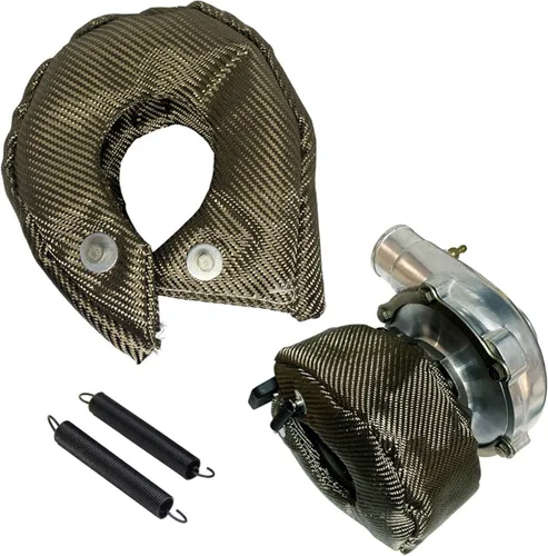 Miniatura 6 de Fibra de carbono t3 turbo manta escudo calor turbocompresor manta sujetador primavera para T25 T28 GT25 GT28 GT30 GT32 GT35 CT26 turbina con muelles