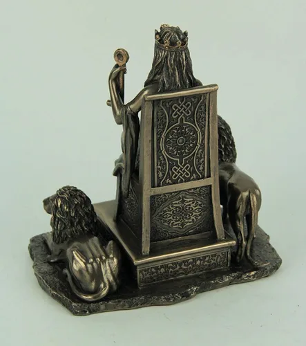 Miniatura 3 de Veronese Design Estatua terminada de bronce de la diosa de la madre griega antigua de cibeles