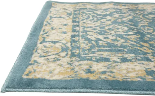 Miniatura 7 de Unique Loom Oslo Collection - Alfombra tradicional botánica verde azulado (3 x 13 pies)
