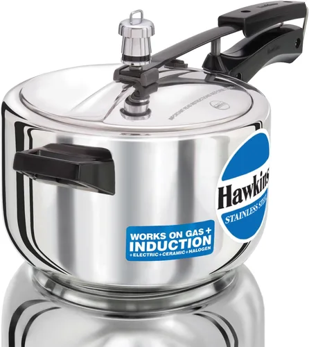 Presto olla de presión de acero inoxidable., Plateado