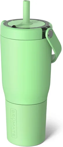 Miniatura 53 de BrüMate Resa - Vaso de viaje 100% a prueba de fugas de 25 onzas con asa y pajilla, popote SoftSip flexible, funda de silicona para mayor
