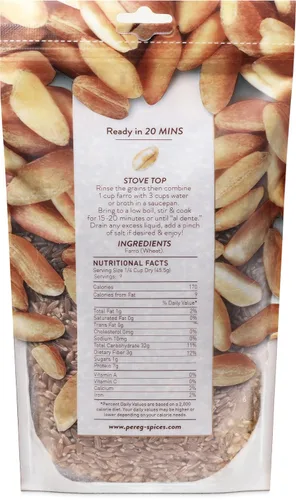 Miniatura 2 de Pereg Farro 16oz Grano nutritivo, rico en proteínas y fibras, alternativa de arroz fácil de cocinar, embalaje resellable