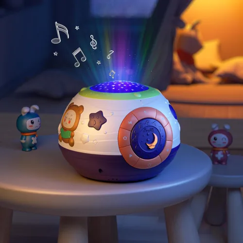 Miniatura 5 de TUMAMA - Juguete de regalo para recién nacido, proyector de estrellas de luz nocturna para bebés, máquina de sonido para dormir para bebés, juguetes