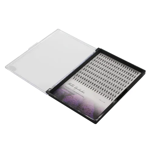 Miniatura 5 de Extensiones de pestañas postizas con volumen 20D, tallo corto, rizo D, grosor de 0.003 in, pestañas postizas individuales, suaves y ligeras