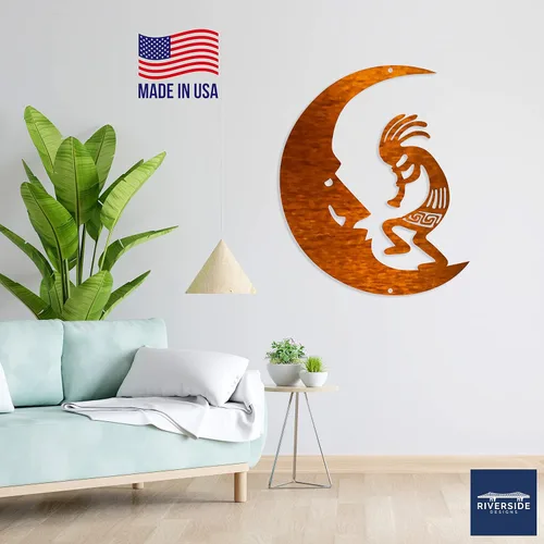 Miniatura 6 de Riverside Designs Kokopelli - Arte de pared de acero para exteriores, resistente e impermeable, fabricado en Estados Unidos
