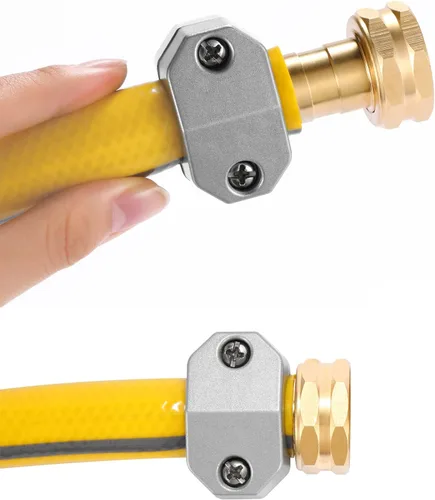 Miniatura 6 de Acoplamiento hembra de zinc y aluminio, se adapta a todos los accesorios de reparación de manguera de jardín de 5/8 pulgadas y 3/4 pulgadas, paquete