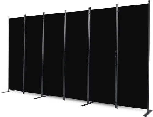 Miniatura 8 de CHOSENM Divisor de pared, 4 paneles divisores de habitación y pantallas de privacidad plegables con pies de soporte más anchos, pantalla de Gris