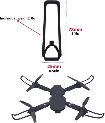 Miniatura 2 de 8 hélices + 8 piezas de cubierta protectora + 4 motores para E88 E88PRO E88MAX E525 E99 E99PRO P1 P5PRO K3 S1 P8 RC Drone E88 Quadcopter Motors