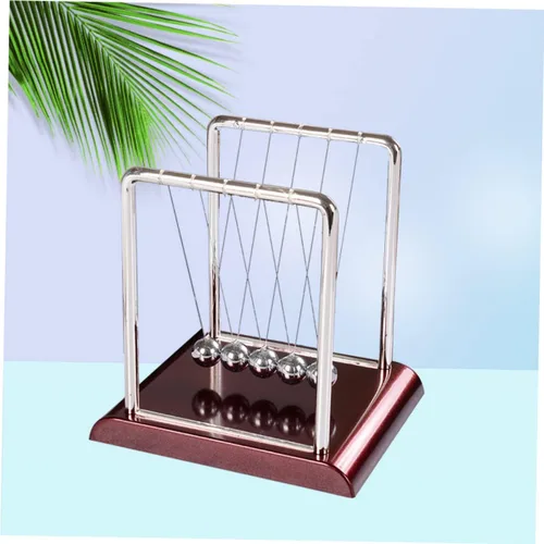 Miniatura 9 de TOYANDONA Bola grande de péndulo Newton con base cuadrada de metal con movimiento perpetuo para decoración de oficina en casa y regalo educativo