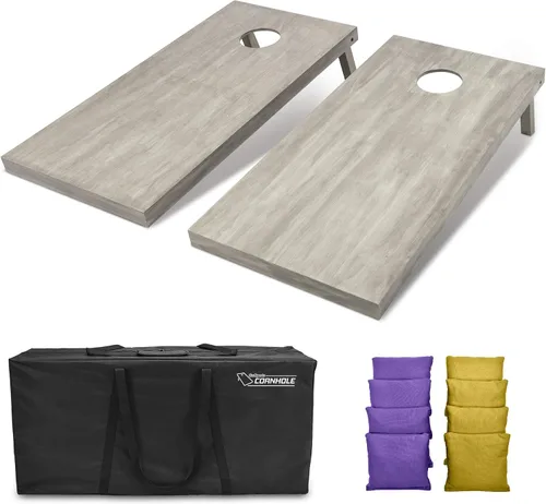 Miniatura 60 de GoSports Juego de tablas de cornhole de madera de tamaño reglamentario de 4 x 2 pies, incluye funda de transporte y bolsas de frijoles