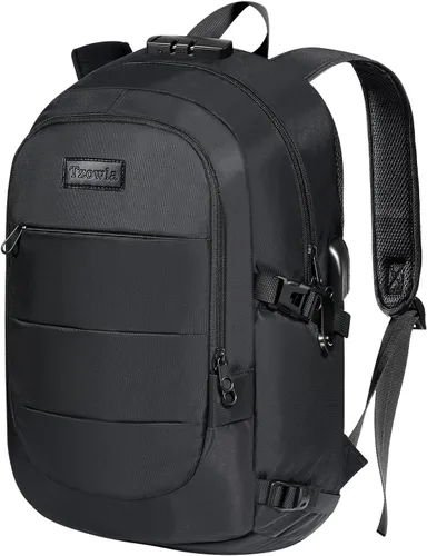 Miniatura 16 de Tzowla, mochila de viaje de negocios para computadora portátil de 15,6 a 17,3 pulgadas para mujeres, hombres y para regalar, A-Negro