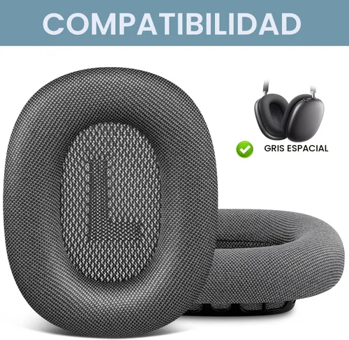 Miniatura 2 de SOPROM - Almohadillas para auriculares Airpod Max, fundas de repuesto para almohadillas de oído con tela de malla duradera, espuma más suave - Verde