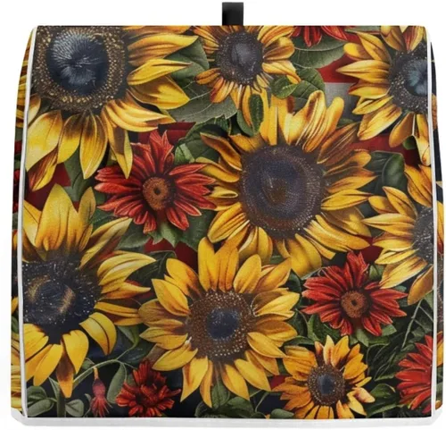 Miniatura 3 de Funda para batidora con estampado de girasol y bandera americana, cubierta protectora contra el polvo, adecuada para la mayoría de los modelos