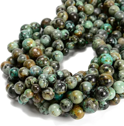 Miniatura 41 de 65 cuentas de jade blanco de 0.236 pulgadas, piedra natural, piedras preciosas redondas auténticas para hacer pulseras de bricolaje, joyas, cuerdas
