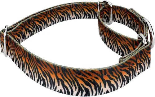Miniatura 4 de Country Brook Petz - Collar y correa de perro martingala a rayas de tigre de Bengala, colección de estampados de animales con diseños salvajes